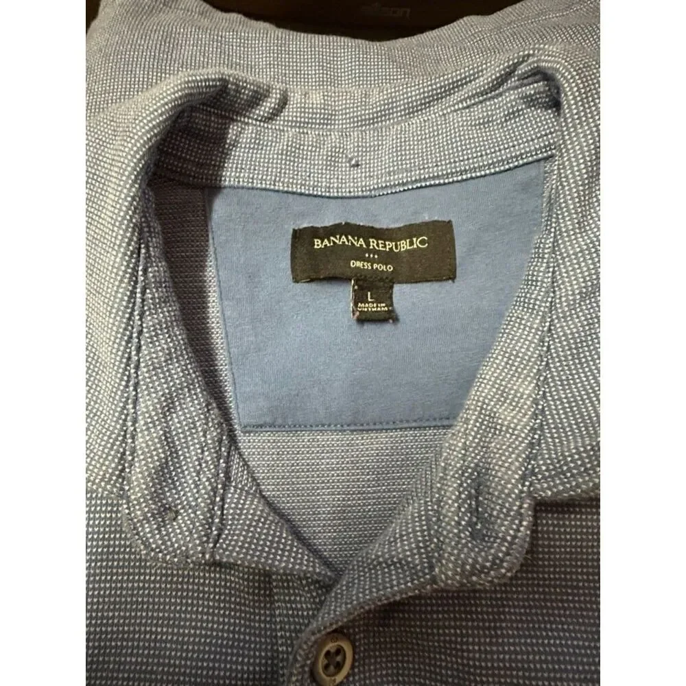 Banana Republic Light Blue Short Sleeve Polo